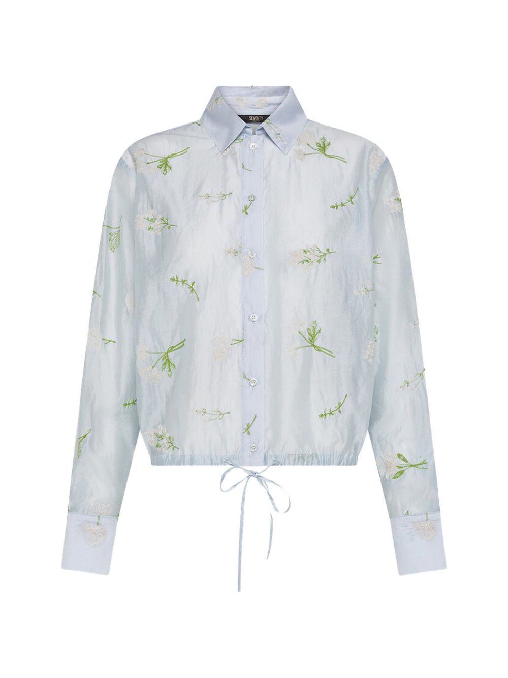 SEVENTY Camicia a maniche lunghe azzurra con decorazioni