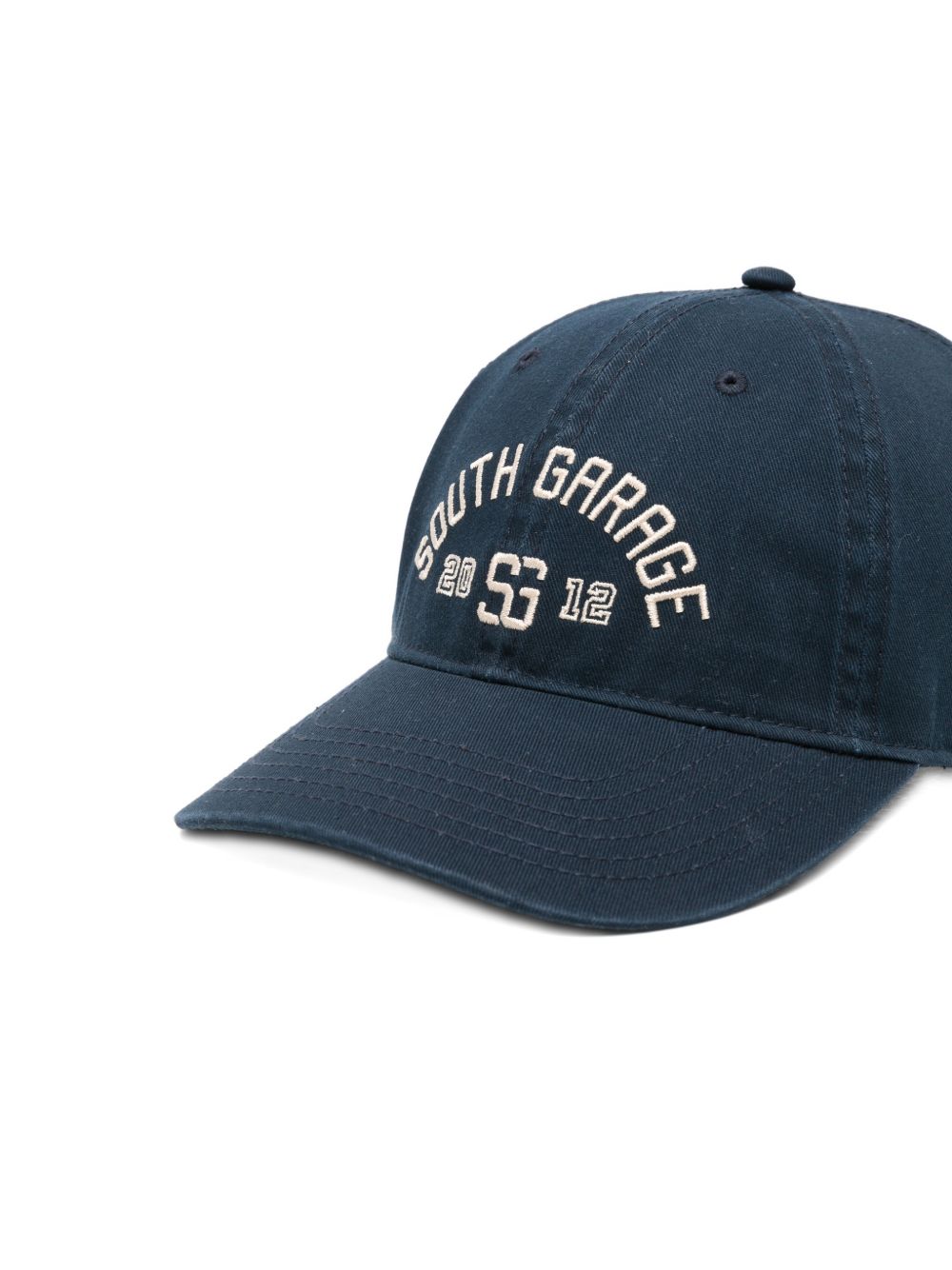 SOUTH GARAGE Cappello da baseball blu con scritta bianca