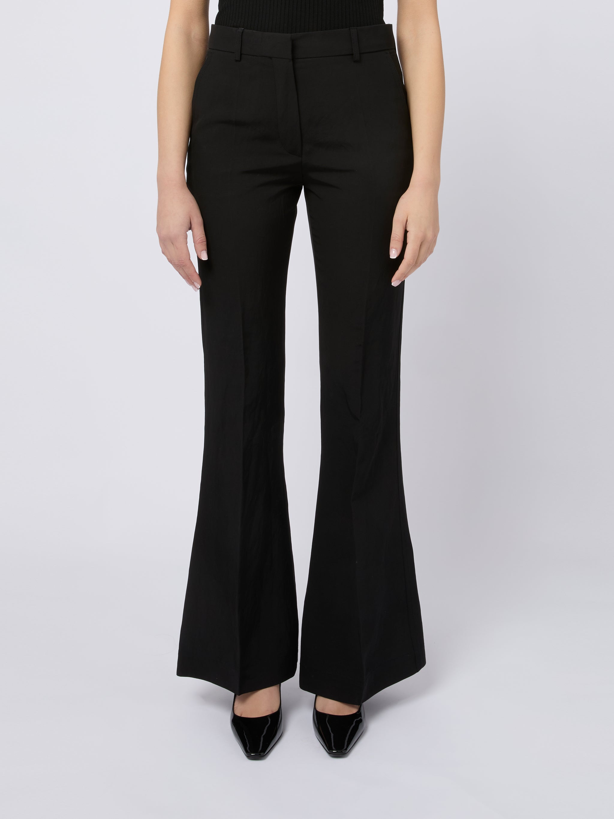SPORTMAX Pantaloni Fragola svasati neri