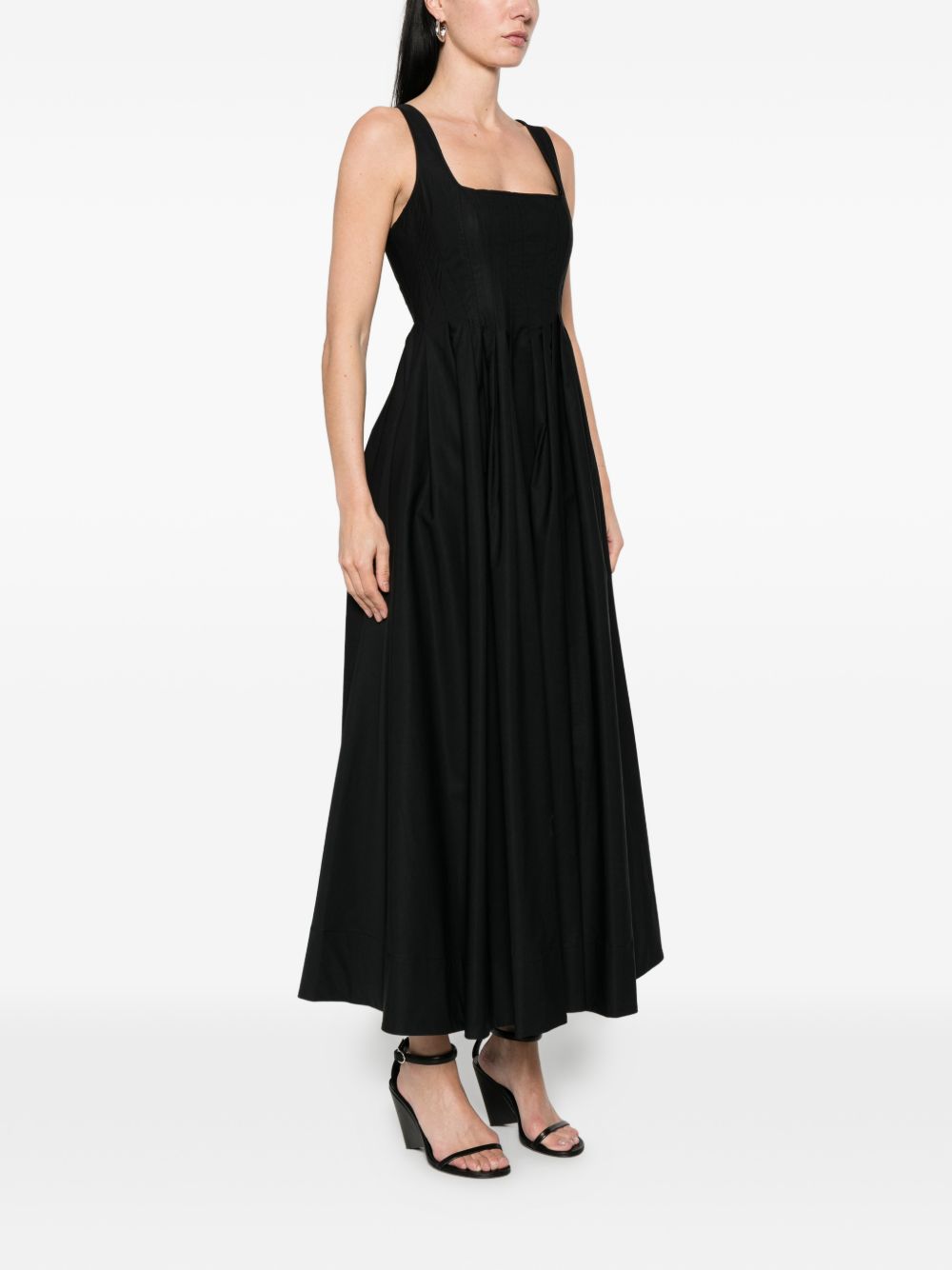 SPORTMAX Abito lungo Giro in cotone nero