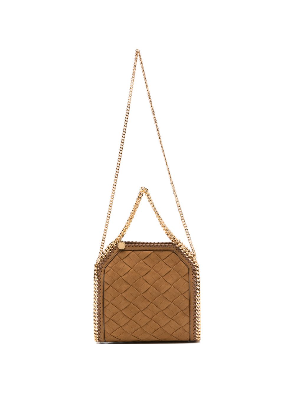 STELLA MCCARTNEY Borsa a tracolla Falabella color cammello con dettagli oro