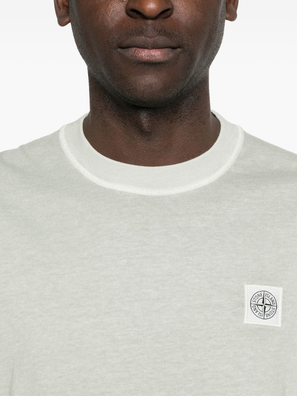 STONE ISLAND T-shirt a maniche corte verde chiaro