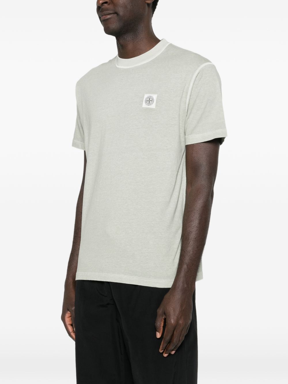 STONE ISLAND T-shirt a maniche corte verde chiaro