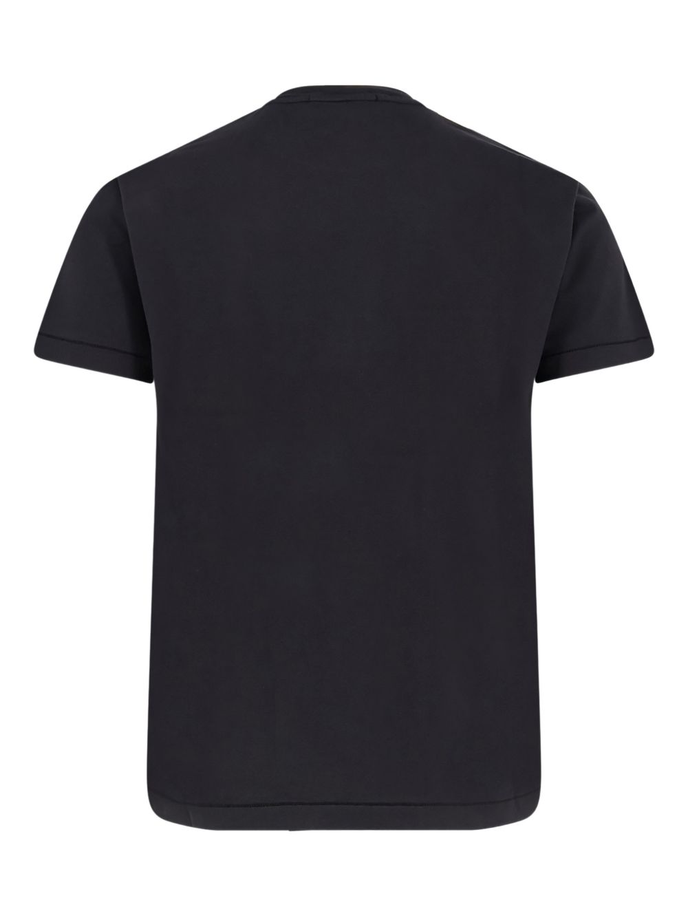 STONE ISLAND T-shirt in cotone nero con logo