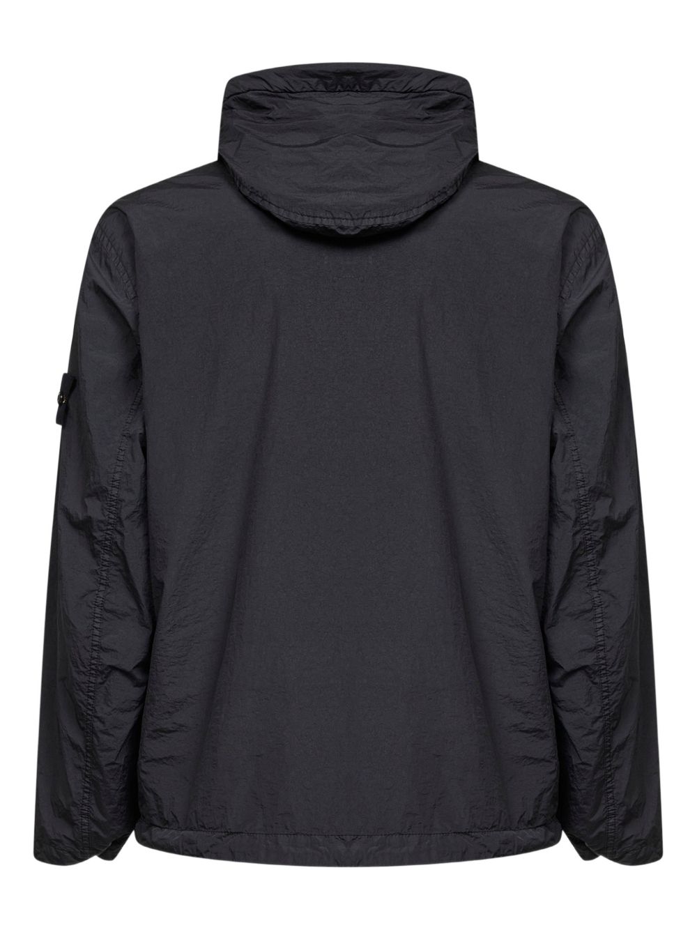 STONE ISLAND Giacca blu con tasche e patch logo