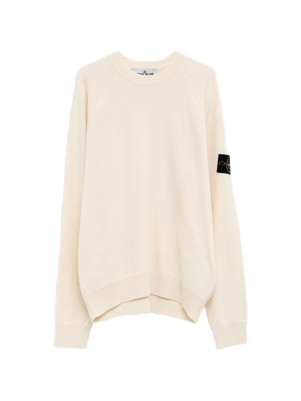 STONE ISLAND Maglia in cotone girocollo con patch logo