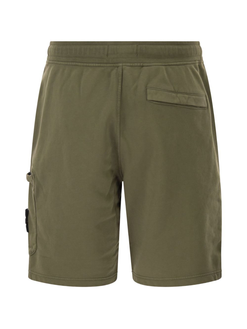 STONE ISLAND Shorts verde militare con tasche cargo