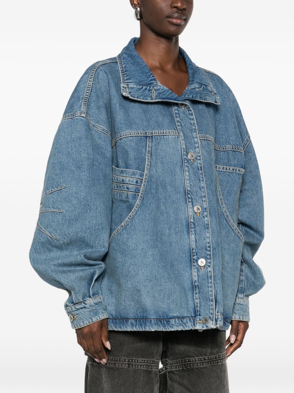 THE ATTICO Bomber in denim over