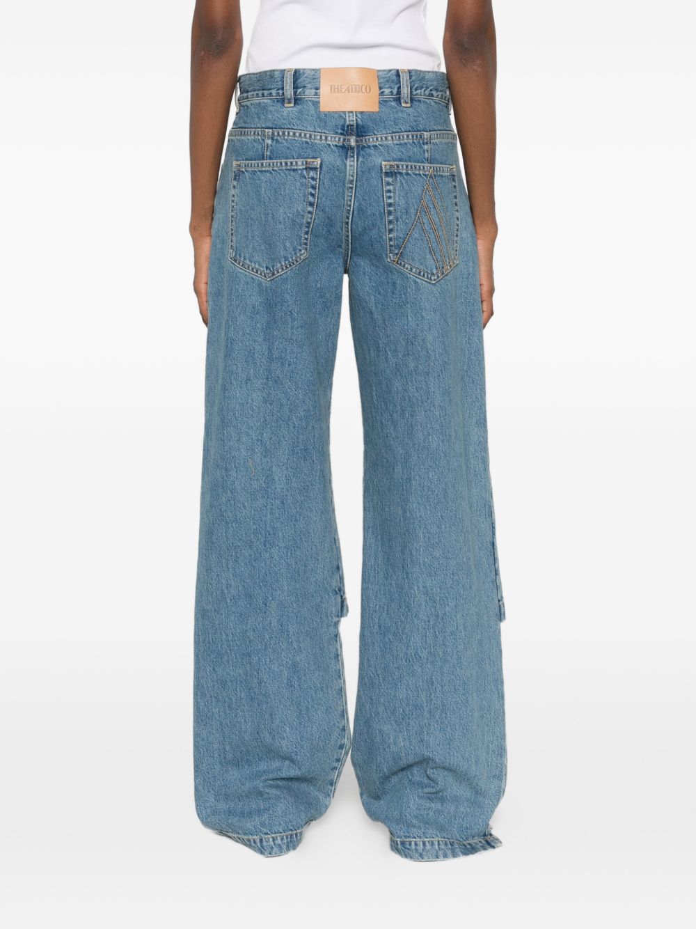THE ATTICO Jeans in cotone azzurro