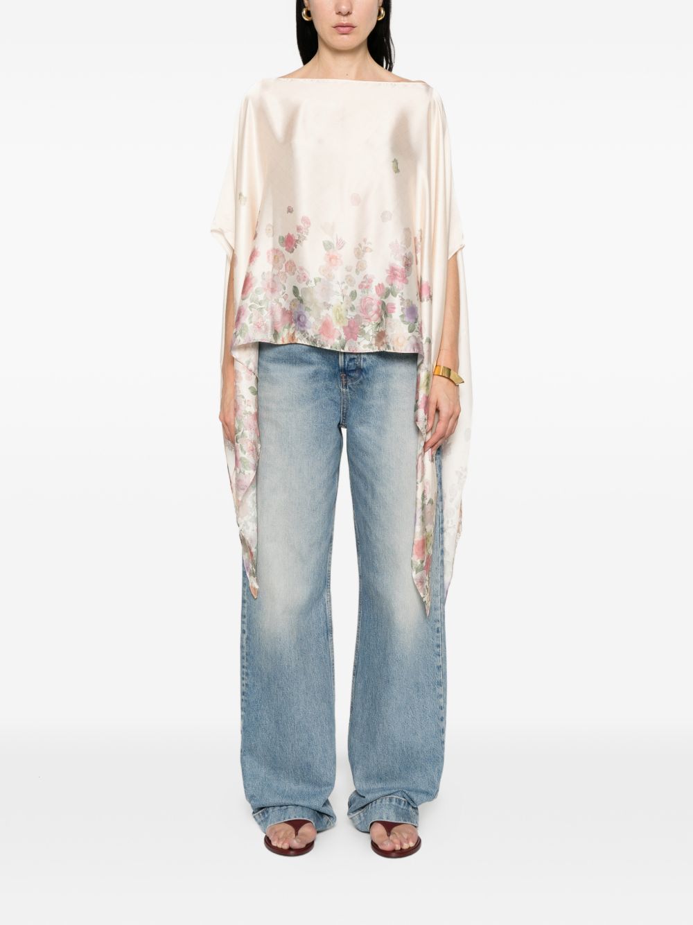 TWINSET Blusa foulard con stampa floreale