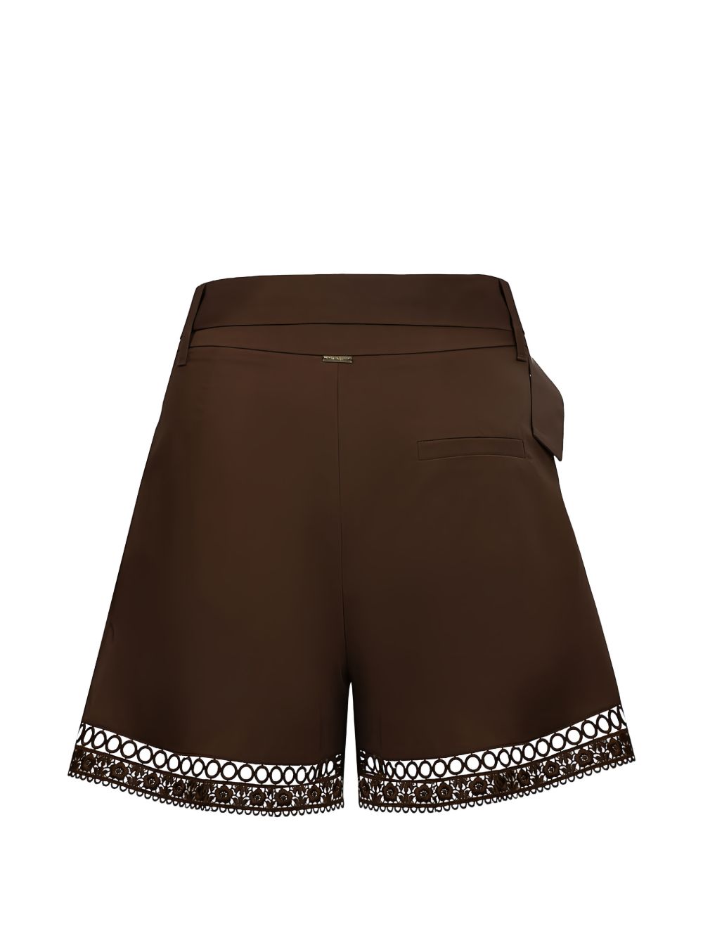 TWINSET Pantaloni corti in cotone elaticizzato con cintura in vita