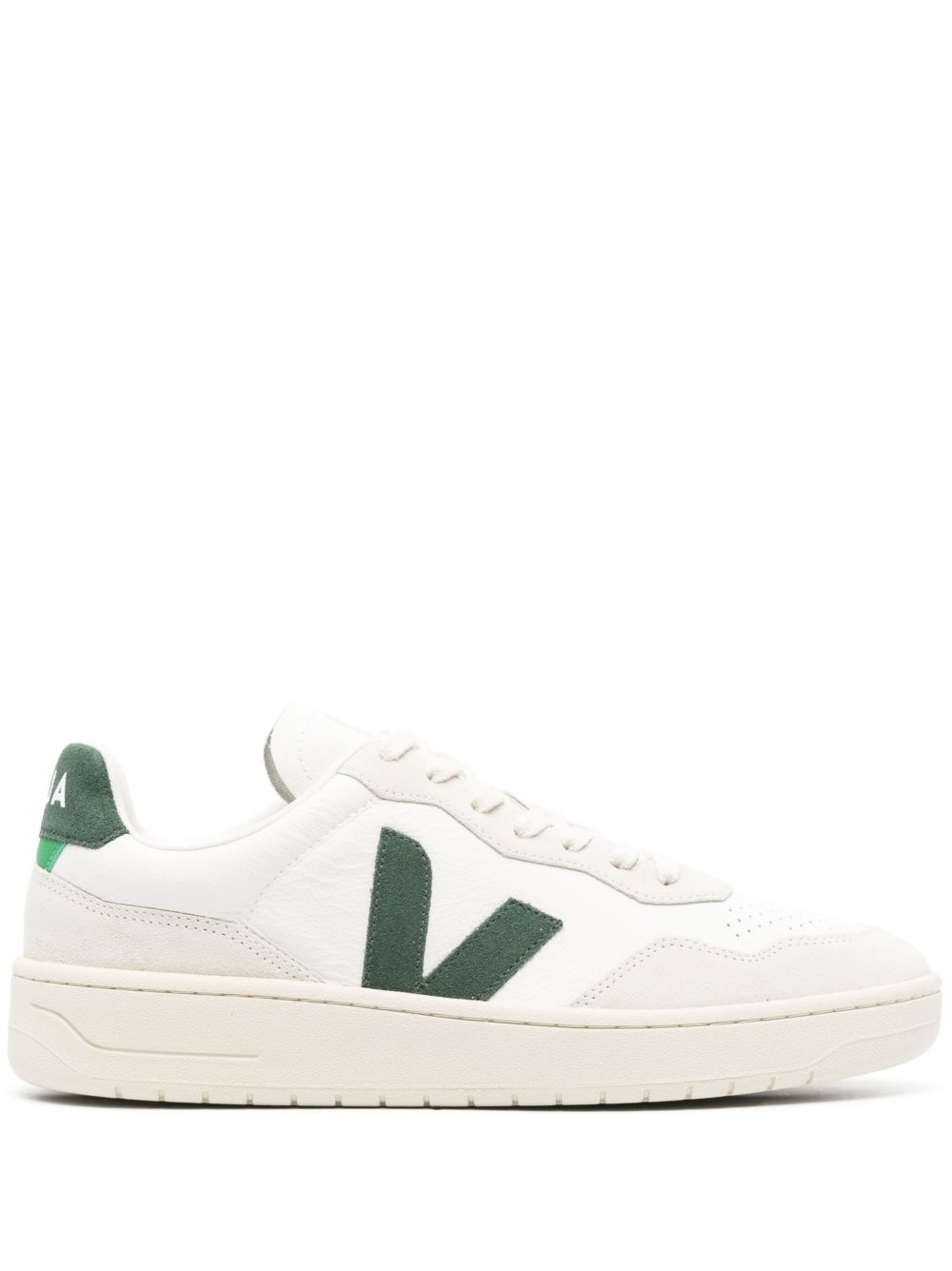 VEJA Sneakers bianche e verdi in pelle