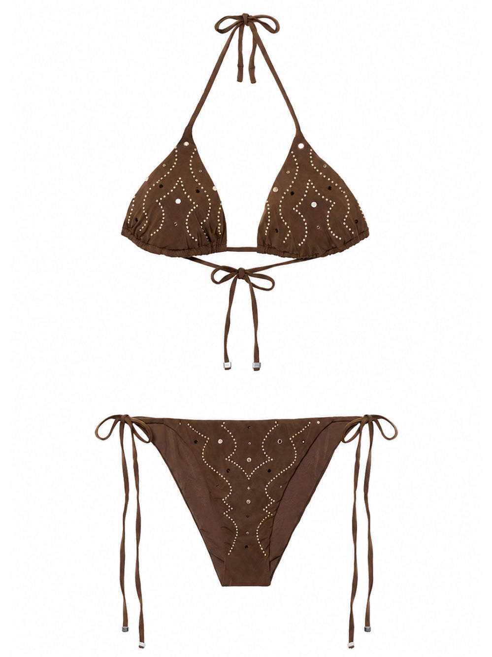 VENUJA Bikini con dettagli western marrone