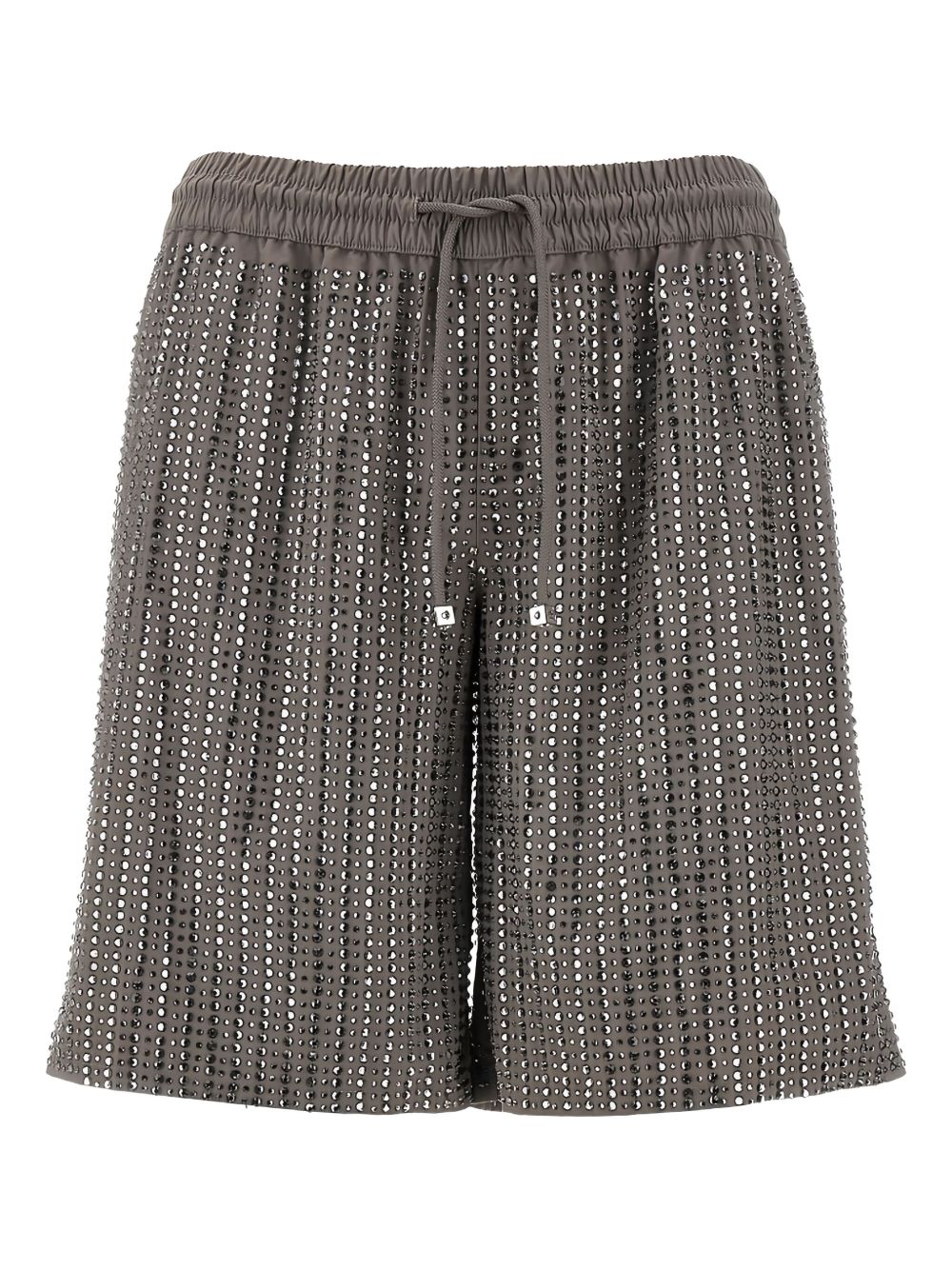 VENUJA Shorts Malibu grigi con strass all-over