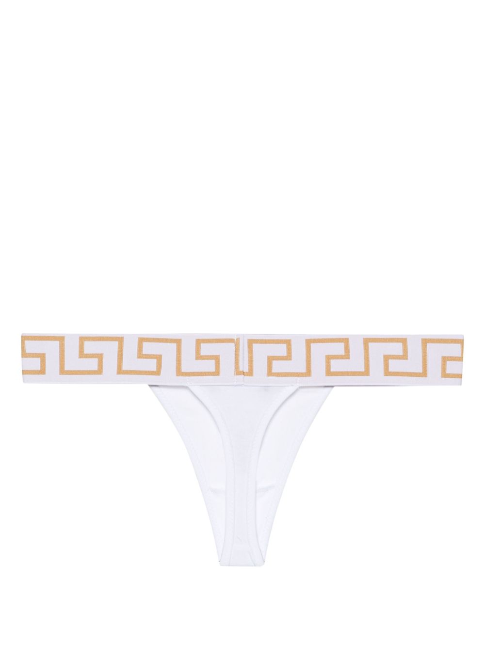 VERSACE Slip in cotone bianco con fantasia Barocca