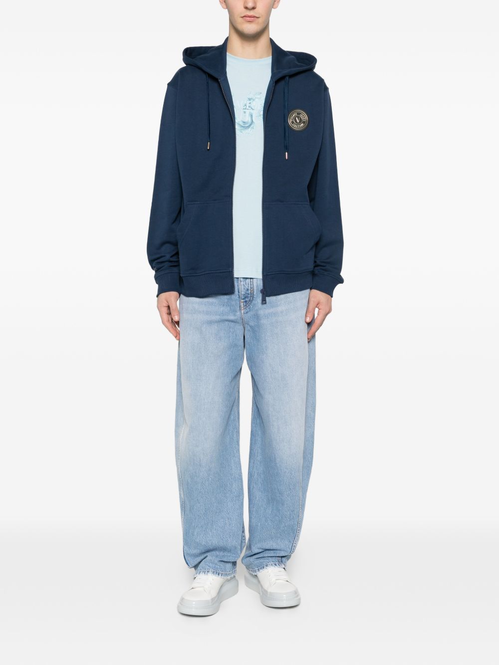 VERSACE JEANS COUTURE T-shirt in cotone azzurro