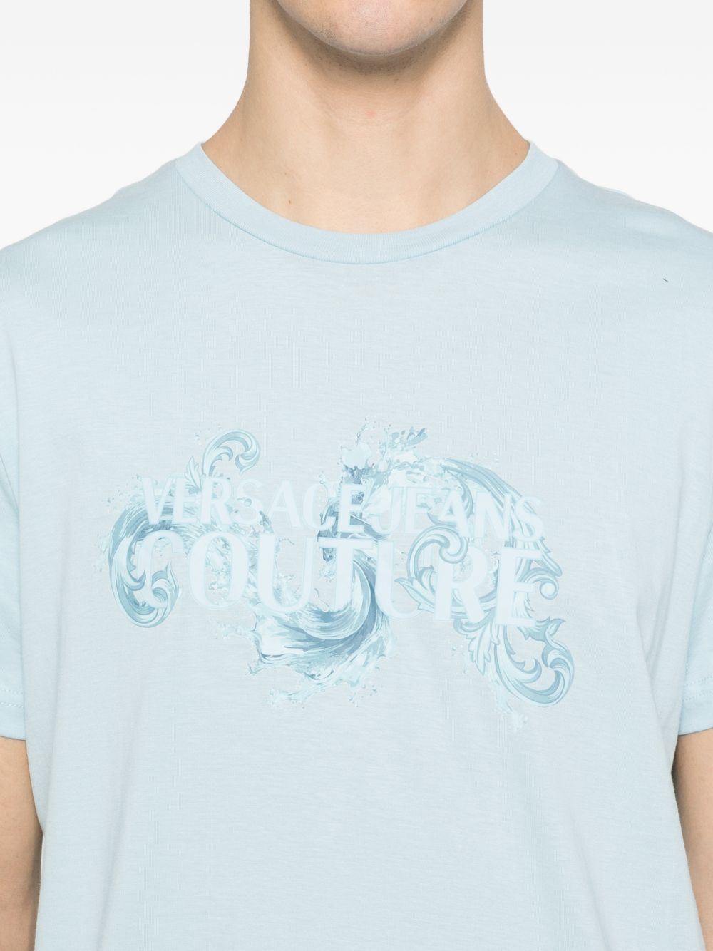 VERSACE JEANS COUTURE T-shirt in cotone azzurro