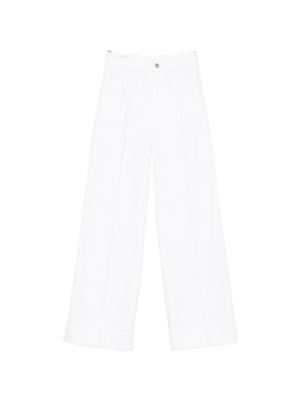 VICTORIA BECKHAM Jeans lunghi bianchi in cotone elasticizzato