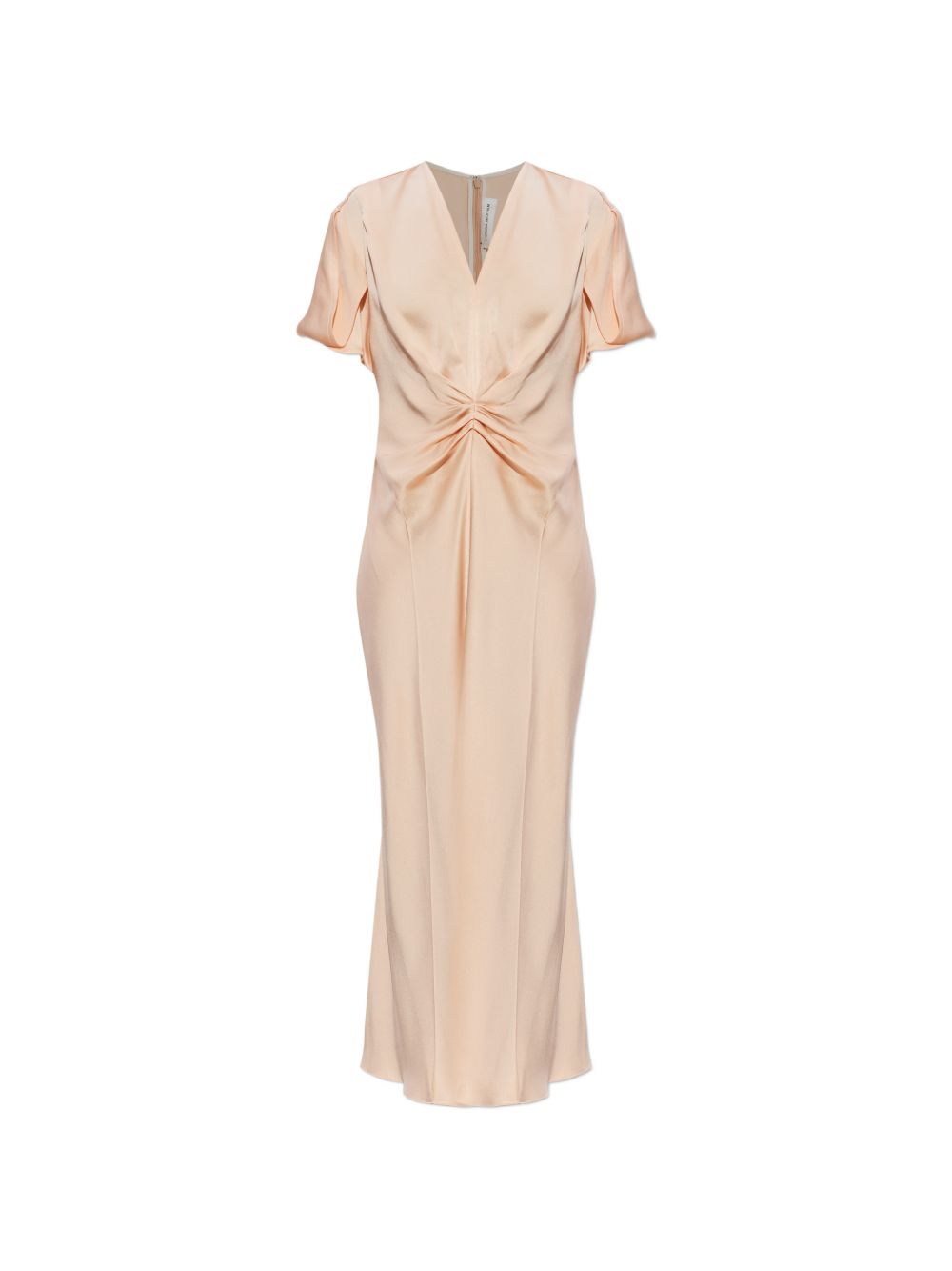 VICTORIA BECKHAM Abito midi pesca increspato
