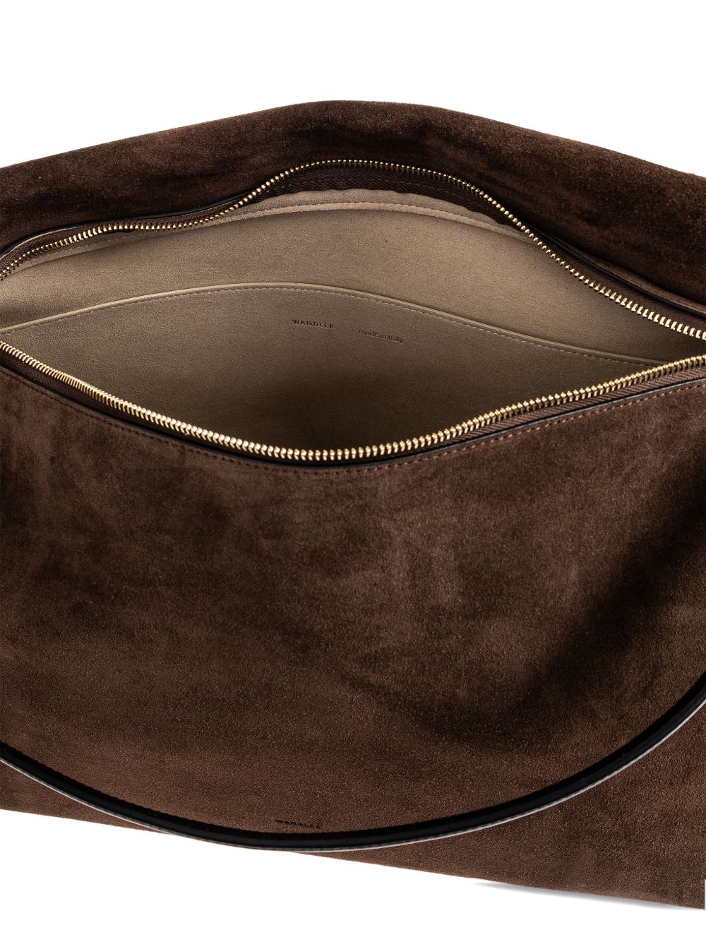 WANDLER Borsa a spalla Penelope in suede marrone