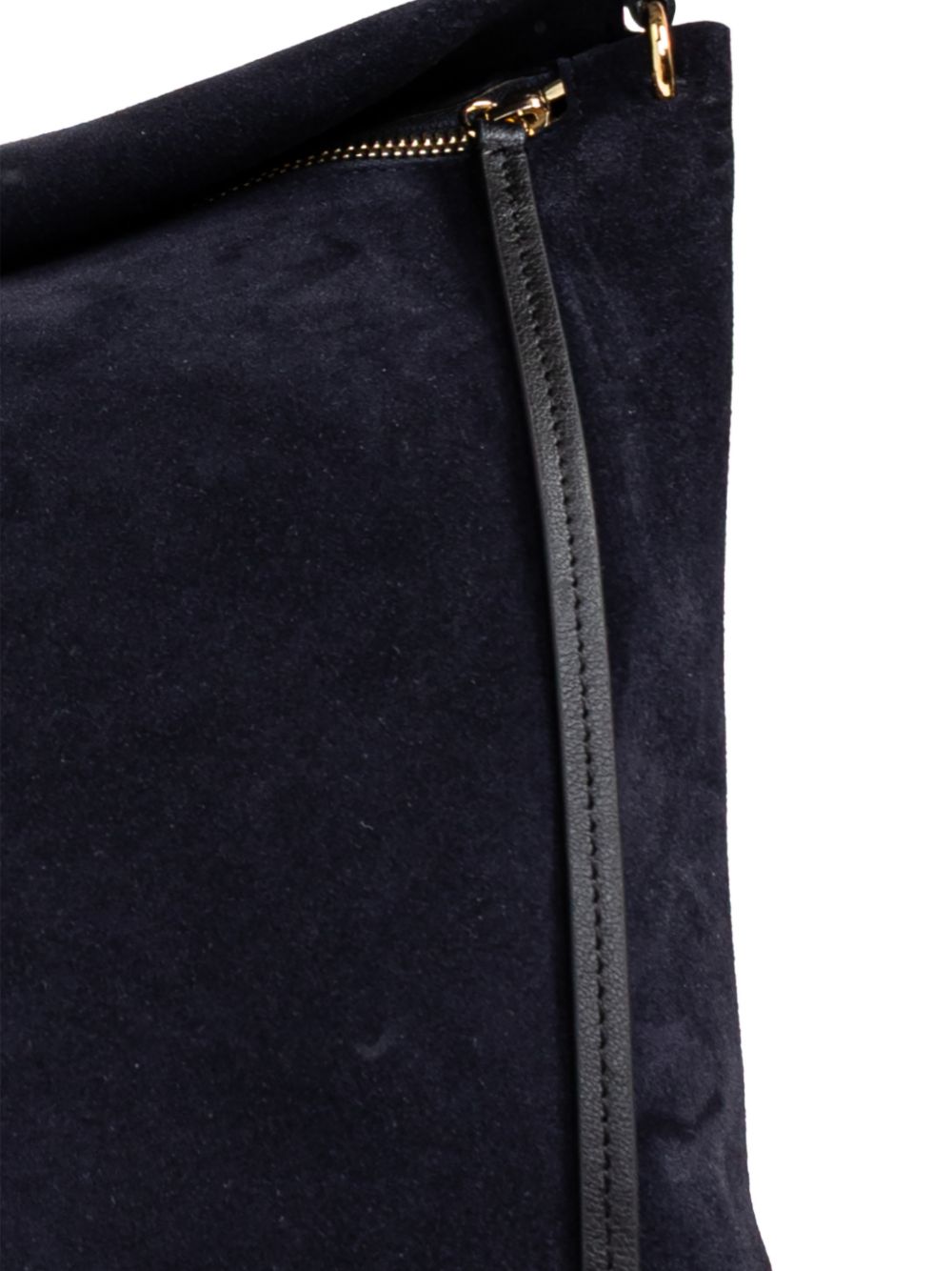 WANDLER Borsa a spalla Penelope in suede navy blu