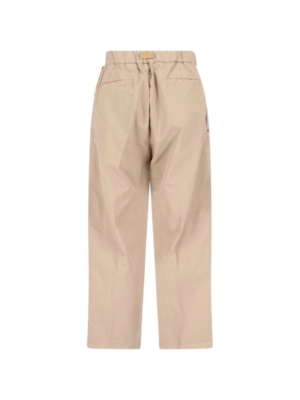 WHITE SAND Pantaloni color sabbia con cintura