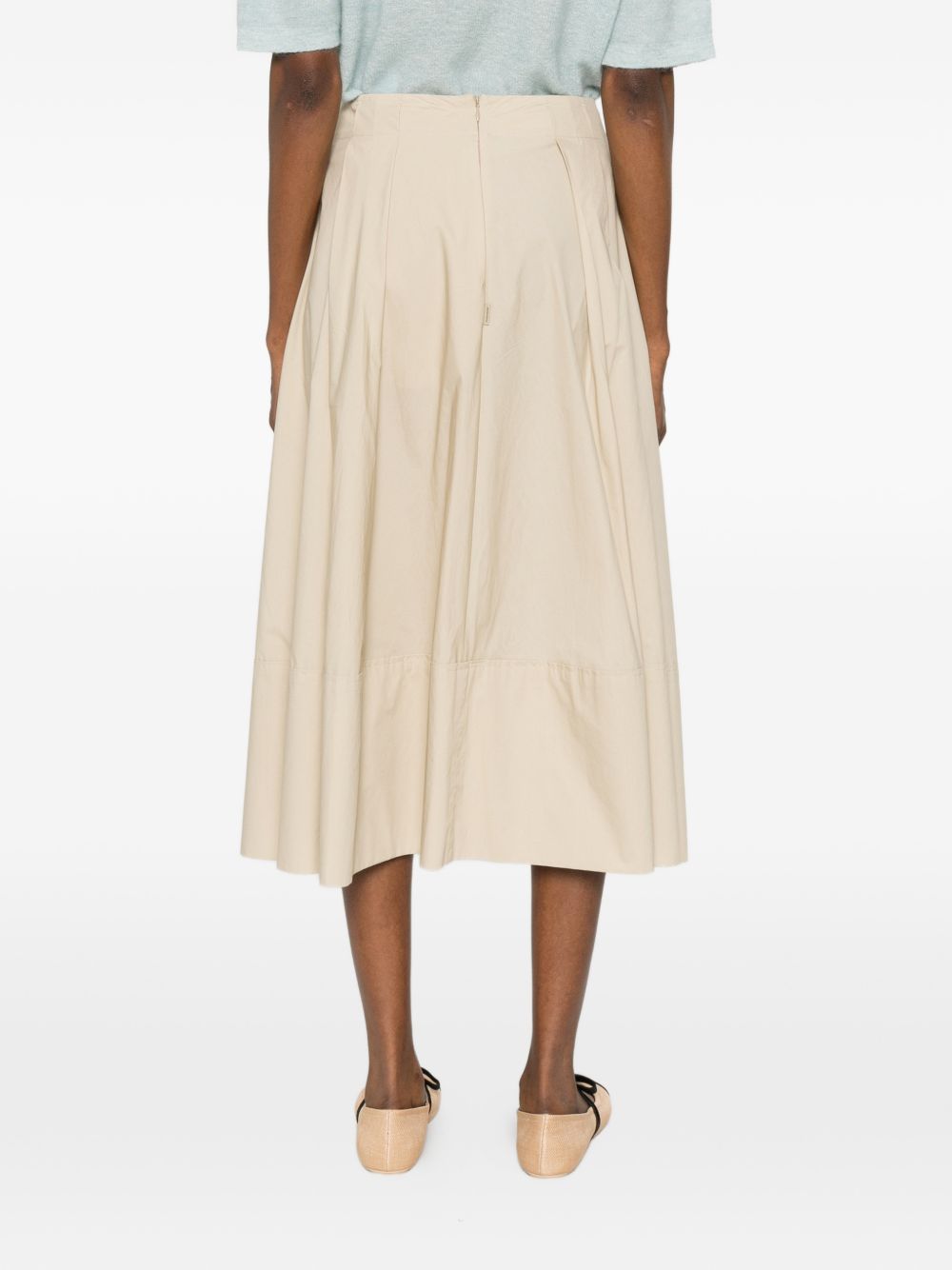 WOOLRICH Gonna midi in cotone beige di Woolrich