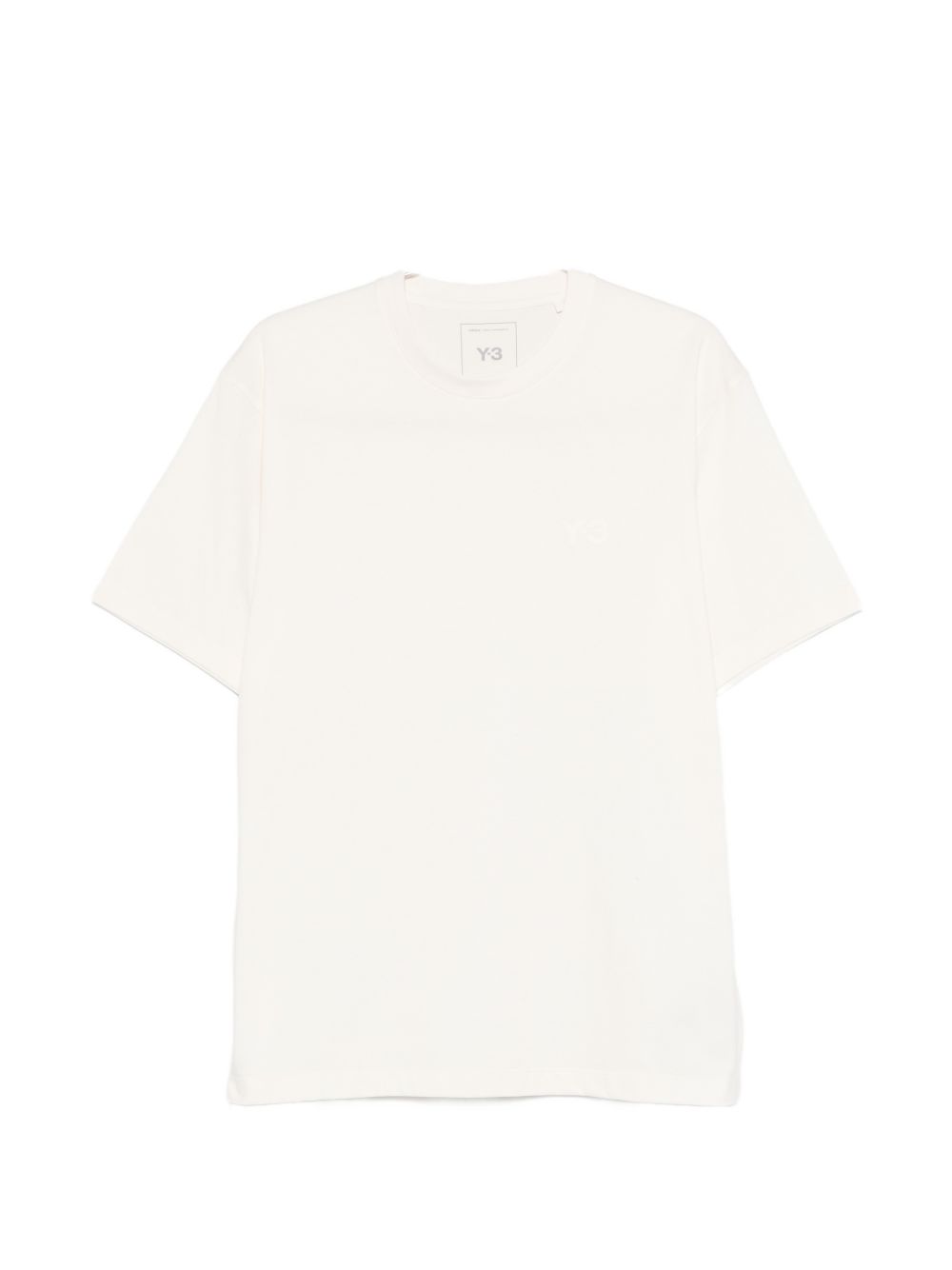 Y3 T-shirt in cotone bianco a maniche corte