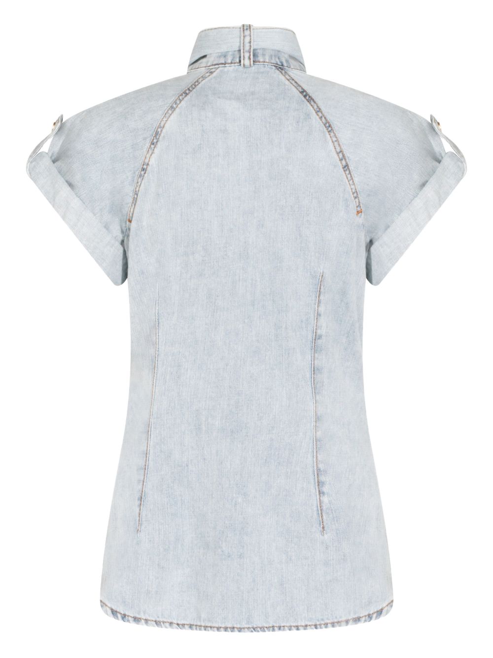 ZIMMERMANN Camicia a maniche corte effetto jeans