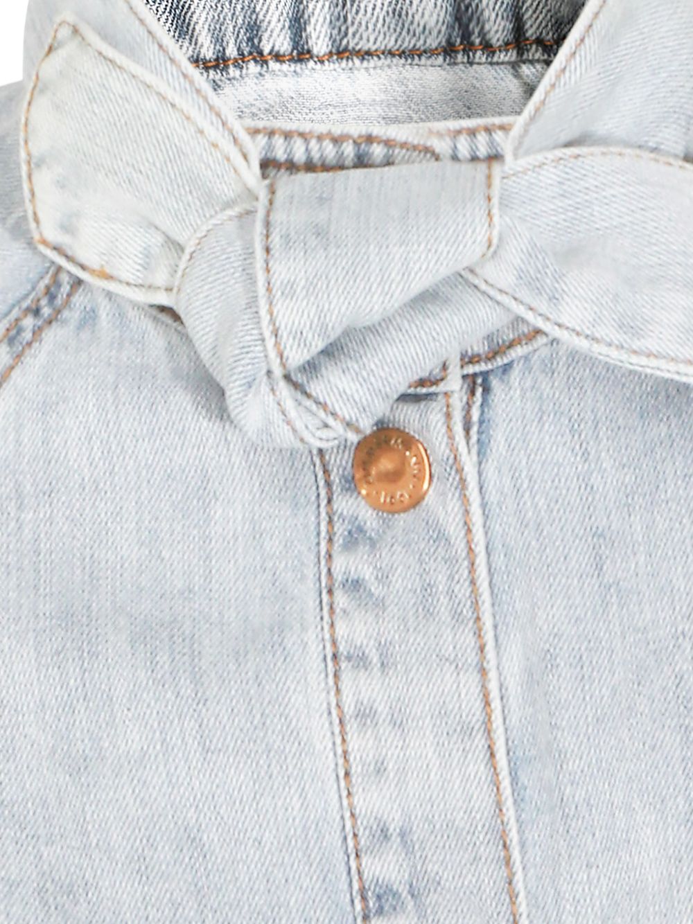 ZIMMERMANN Camicia a maniche corte effetto jeans