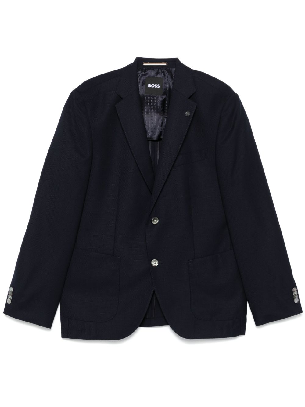 BOSS Blazer monopetto in lana vergine blu