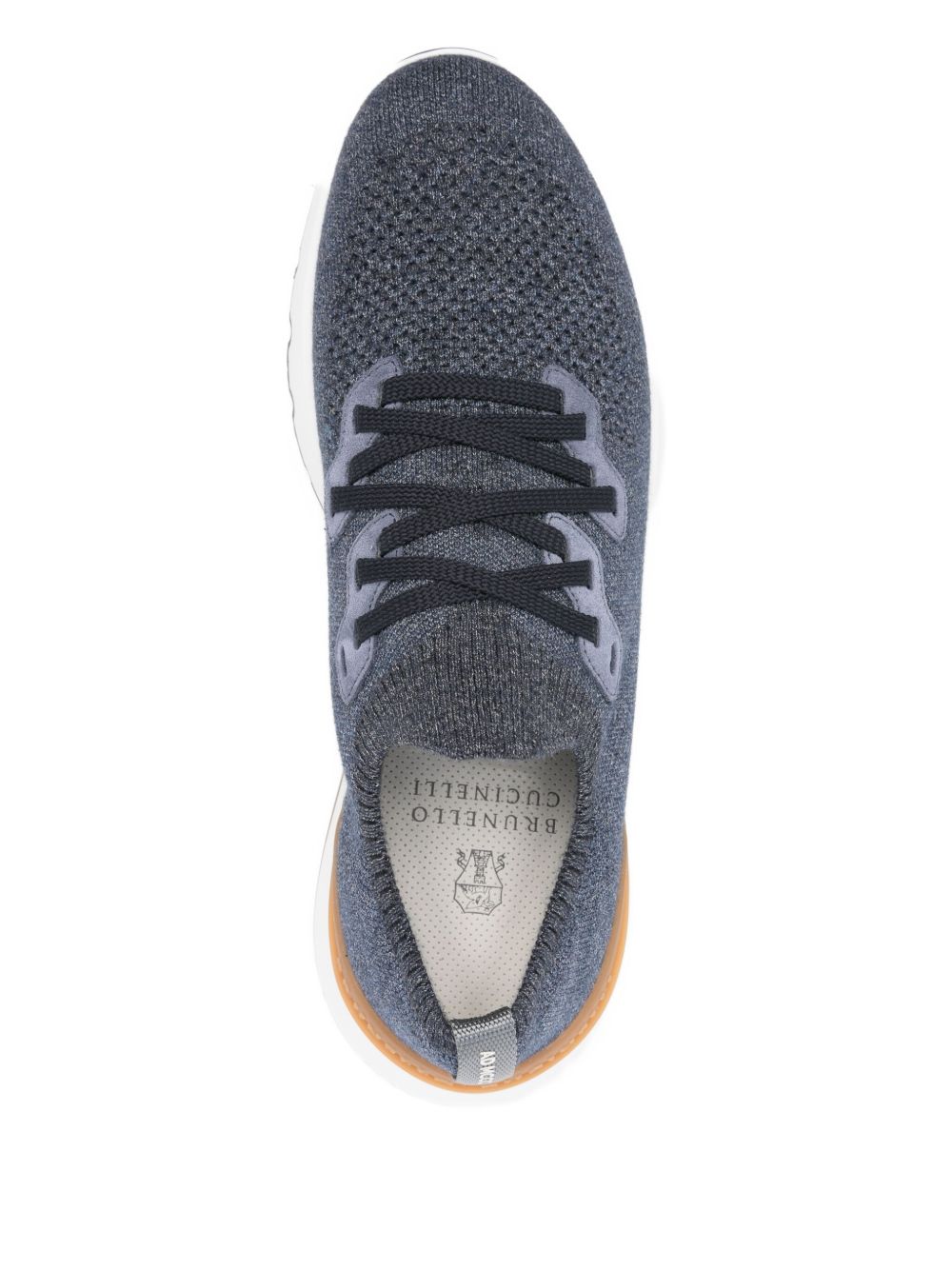 BRUNELLO CUCINELLI Sneakers in maglia di cotone blu