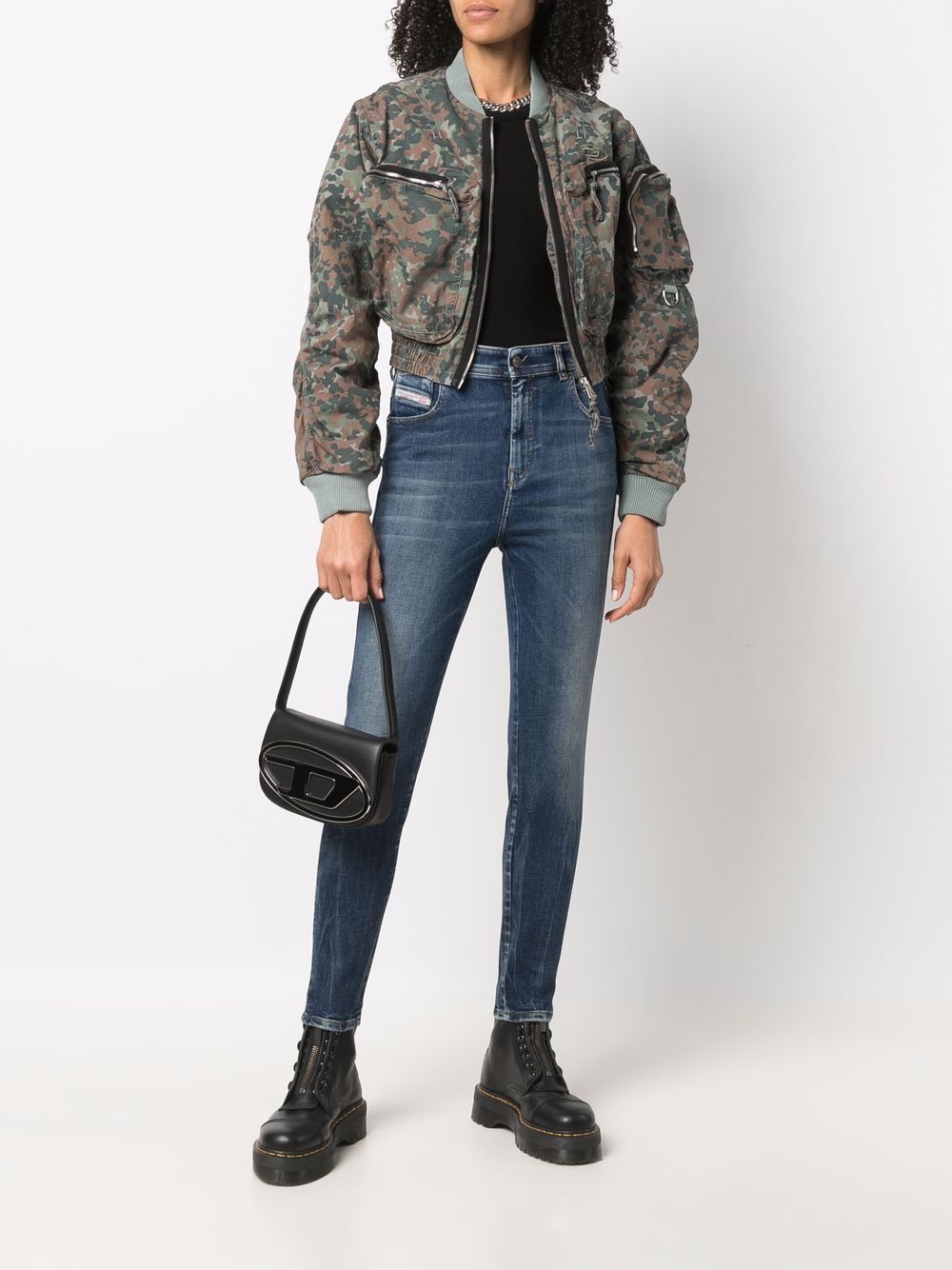 DIESEL Borsa '1DR' in nappa nera
