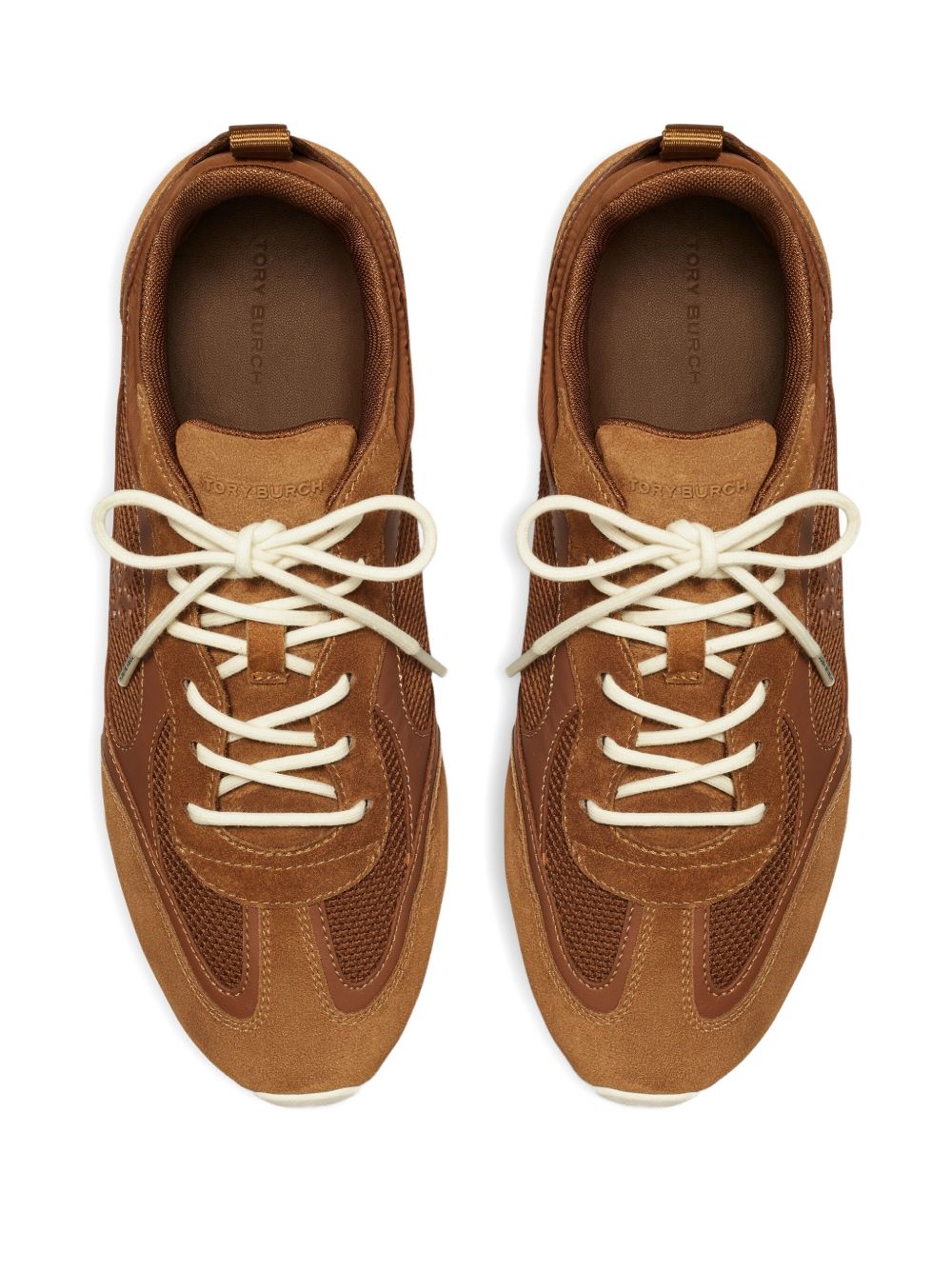 TORY BURCH Sneakers in pelle scamosciata marrone