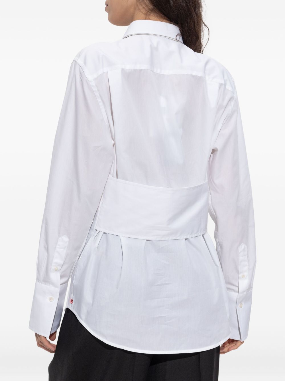 VICTORIA BECKHAM Camicia in cotone bianco con dettaglio sul retro