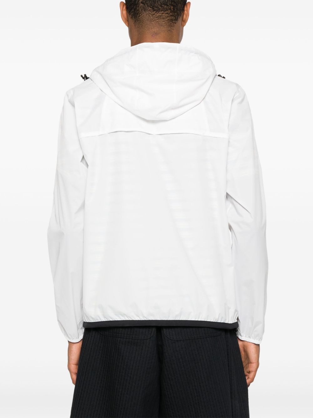 COMME DES GARCONS PLAY Comme Des Garçons Play X K-Way giacca bianco con zip e cappuccio