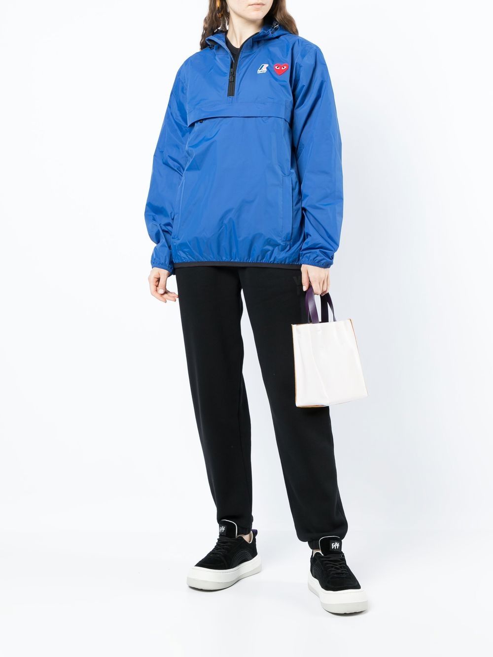 COMME DES GARCONS PLAY Comme Des Garçons Play X K-Way giacca impermeabile con tasca sul petto e cappuccio