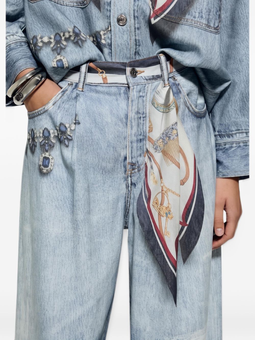 LIUJO Jeans Relaxed Fit Blu a Vita Alta