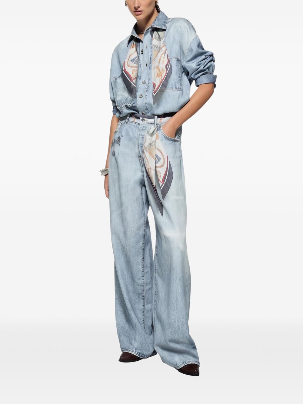LIUJO Jeans Relaxed Fit Blu a Vita Alta