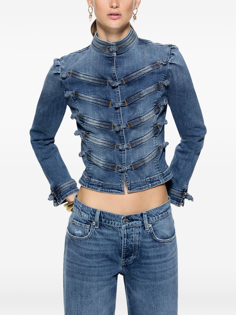 LIUJO Capsule Gigi Hadid Giacca in denim con alamari