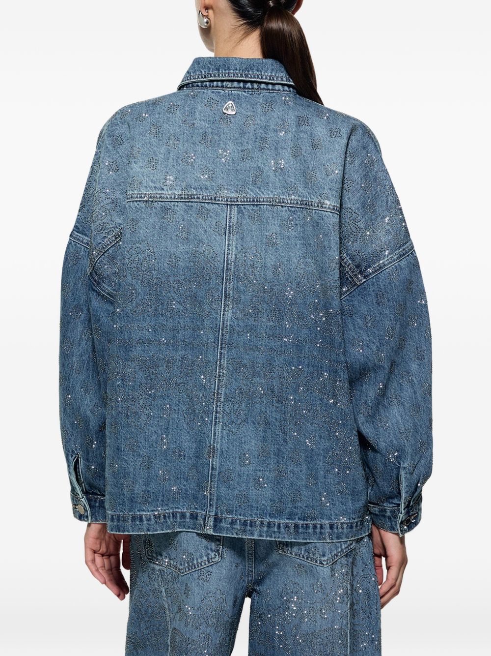 LIUJO Capsule Gigi Hadid Giacca in denim oversize con strass