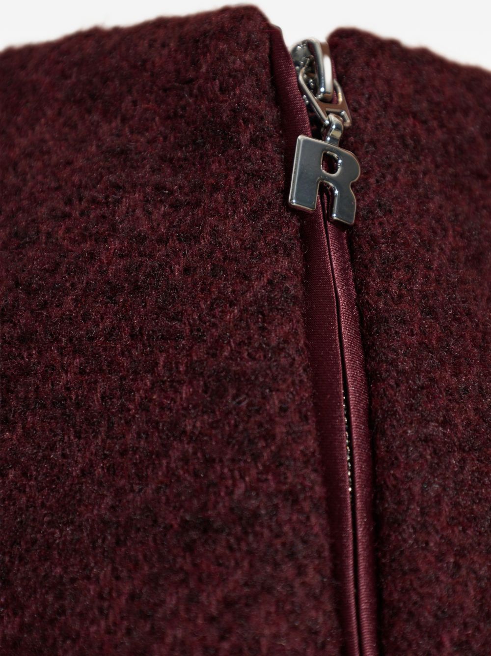 ROTATE Minigonna bordeaux in lana con zip laterale