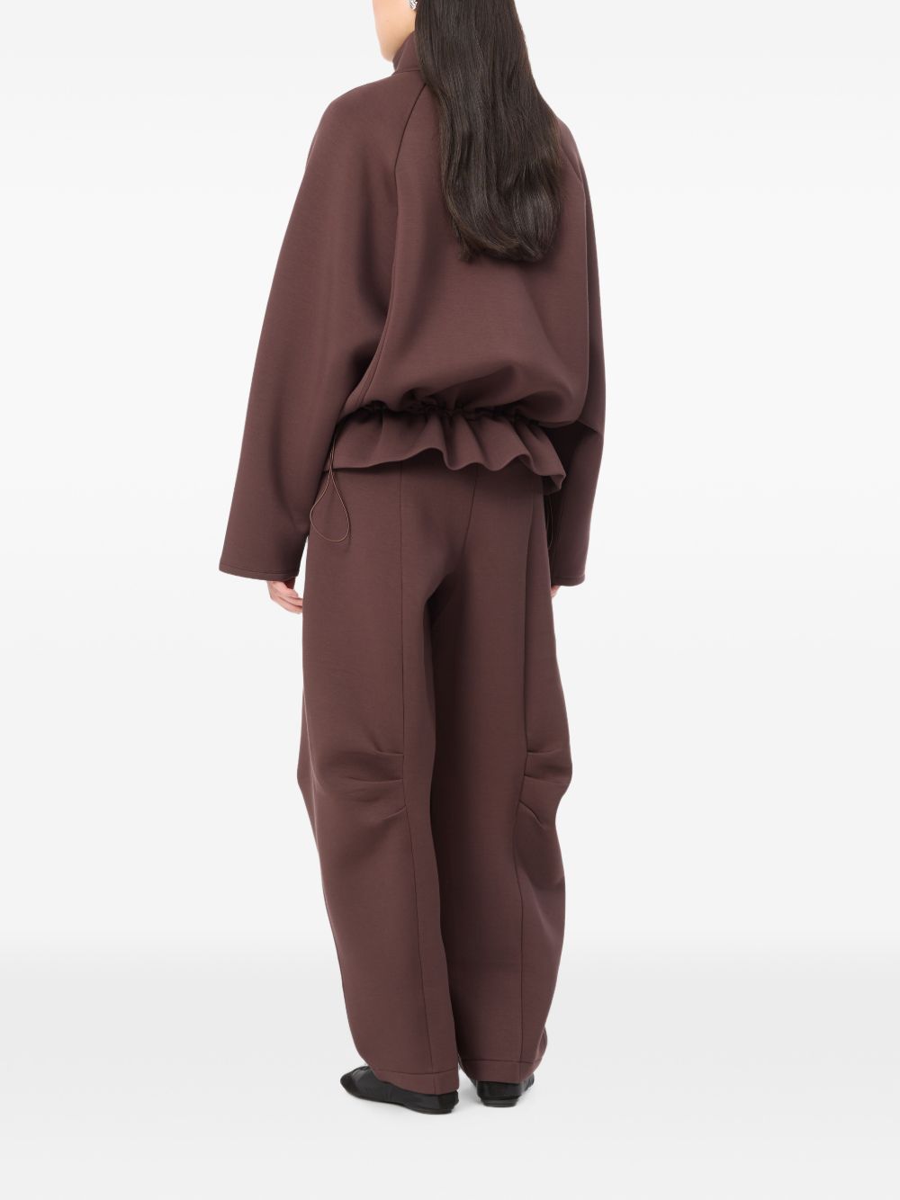 ROTATE Giacca sportiva in tessuto tecnico con zip bordeaux