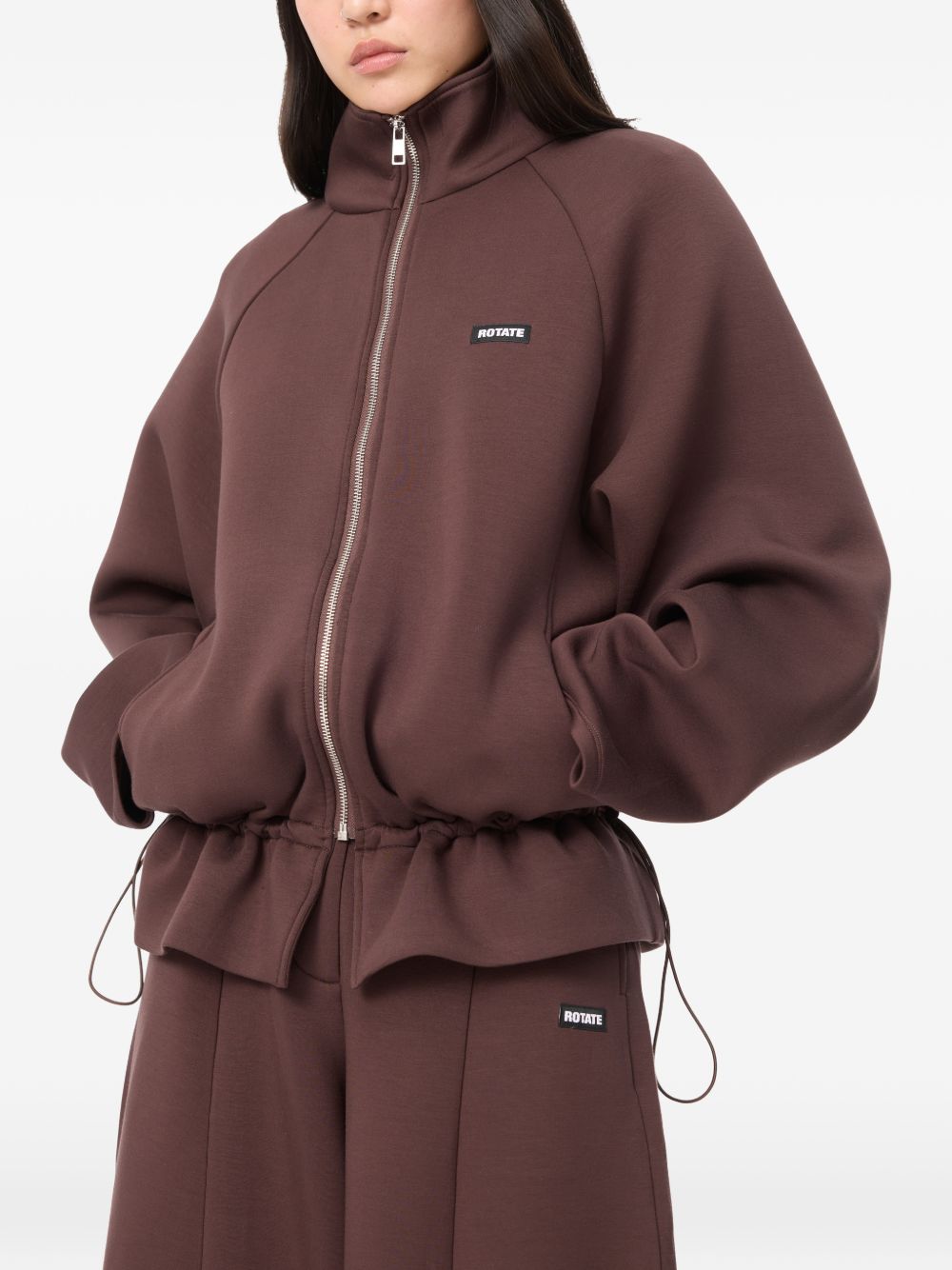 ROTATE Giacca sportiva in tessuto tecnico con zip bordeaux