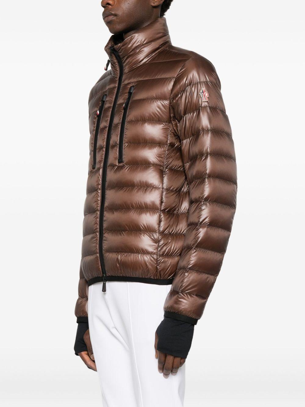 MONCLER GRENOBLE Piumino corto marrone con zip
