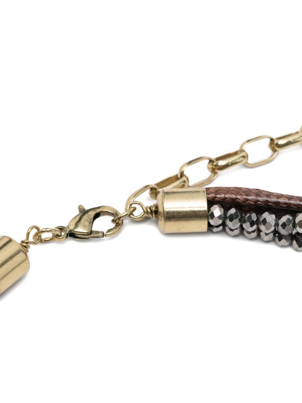 ANTONELLI Collana Daphne con strass marroni e dettagli con perline