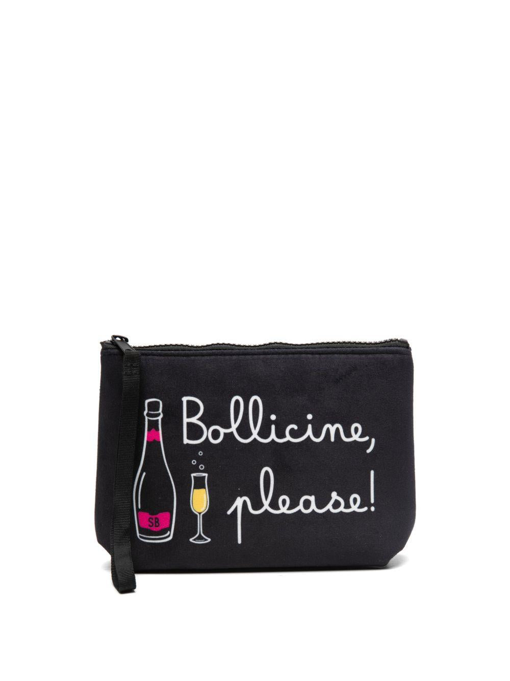 MC2 SAINT BARTH Pochette nera 'Bollicine please'