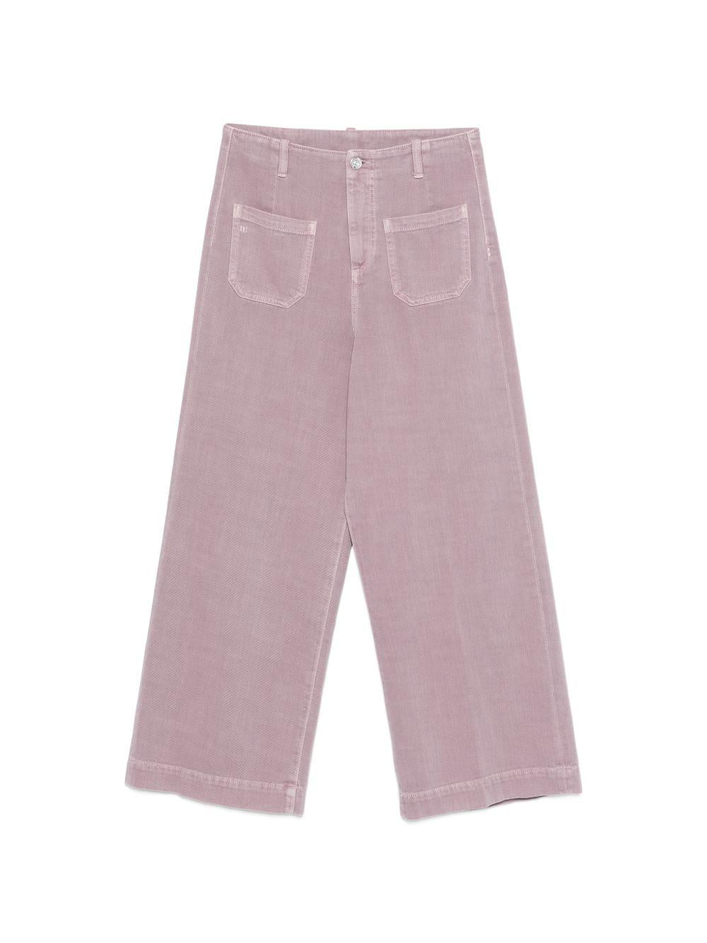 NINE IN THE MORNING Jeans Naia in denim lilla a gamba ampia