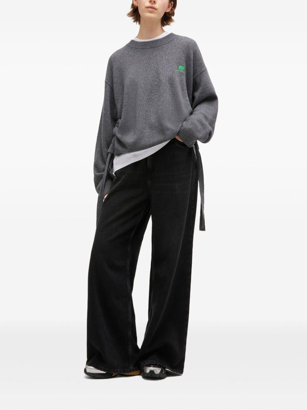 GANNI Maglia in lana con dettaglio fiocco