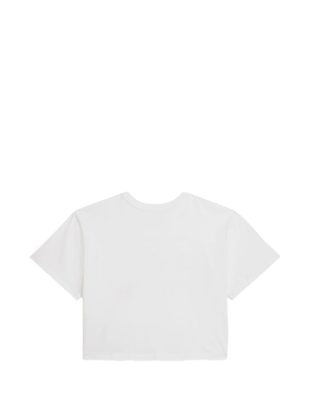 POLO RALPH LAUREN T-shirt bianca con stampa grafica sul petto